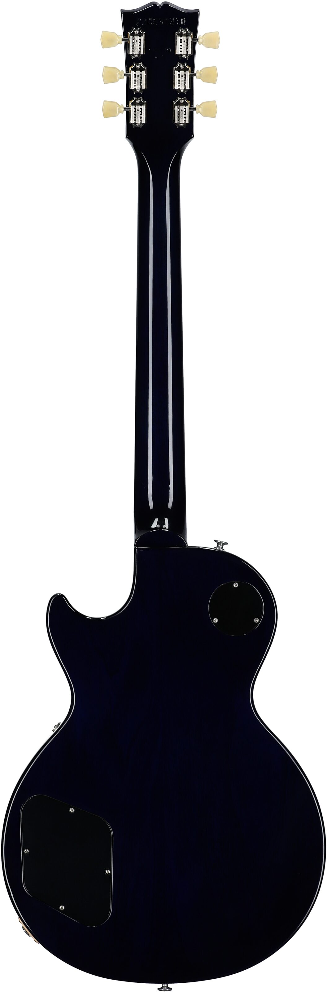 Gibson Les Paul Standard 50s Custom Color Electric Guitar, Figured Top (with Case), Blueberry Burst, Serial Number 224830310, Full Straight Back