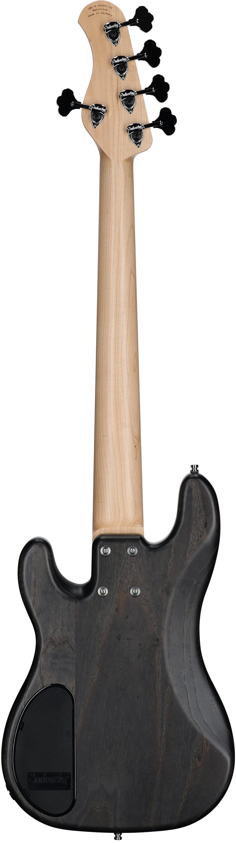 Sadowsky MetroLine 21-Fret Hybrid P/J Bass, 5-String (with Gig Bag), Nirvana Black, Serial Number SML K 004981-24, Full Straight Back