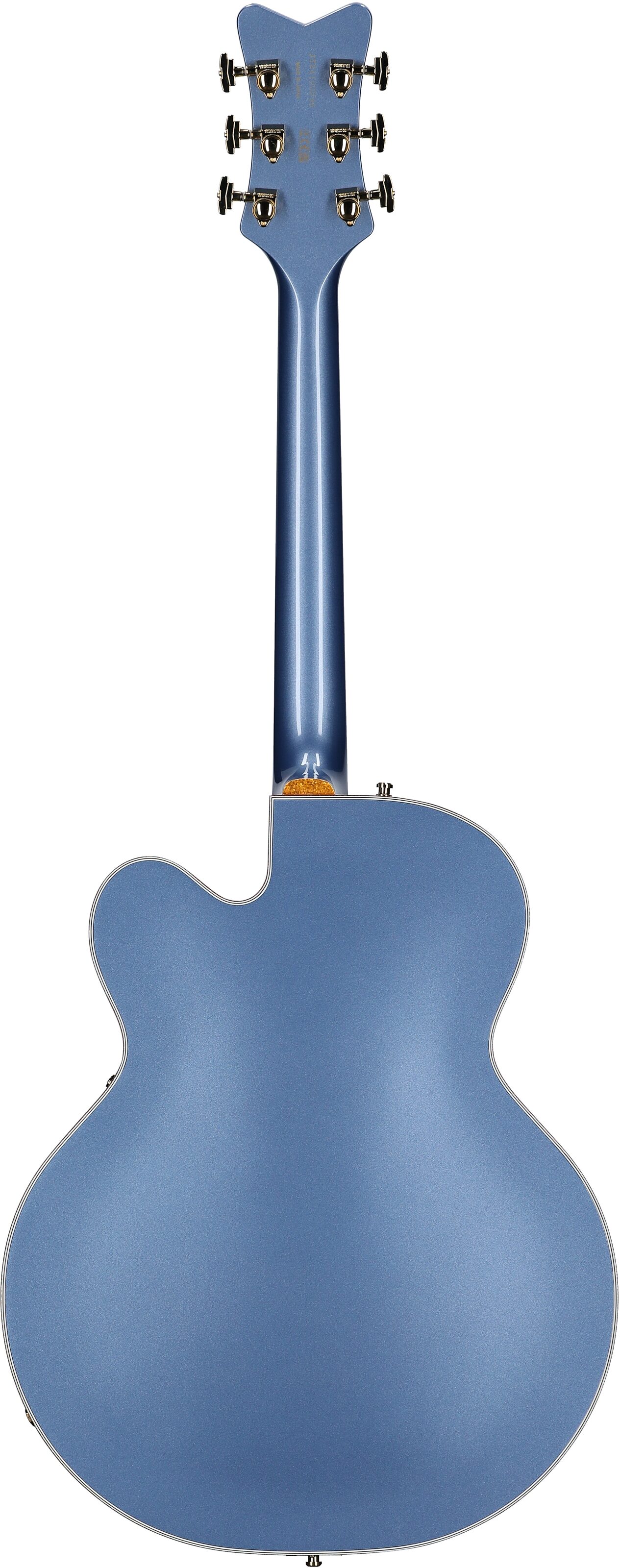 Gretsch Pro Series Falcon Electric Guitar (with Case), Cerulean Smoke, Serial Number JT24103596, Full Straight Back