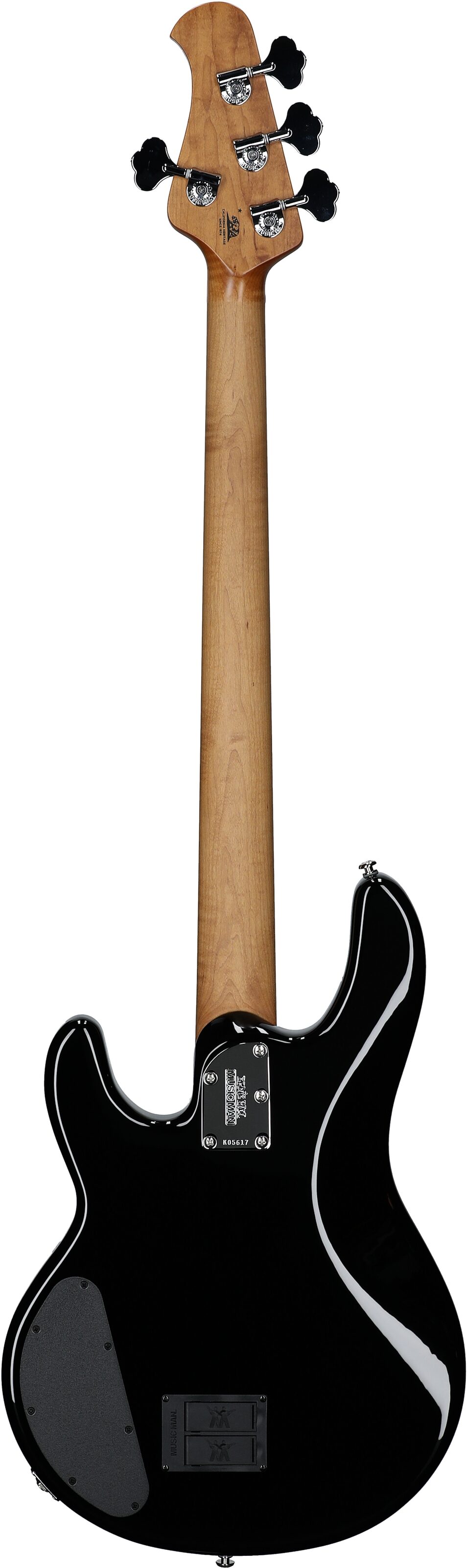 Ernie Ball Music Man StingRay Special HH Electric Bass (with Case), Black, Serial Number K05617, Full Straight Back