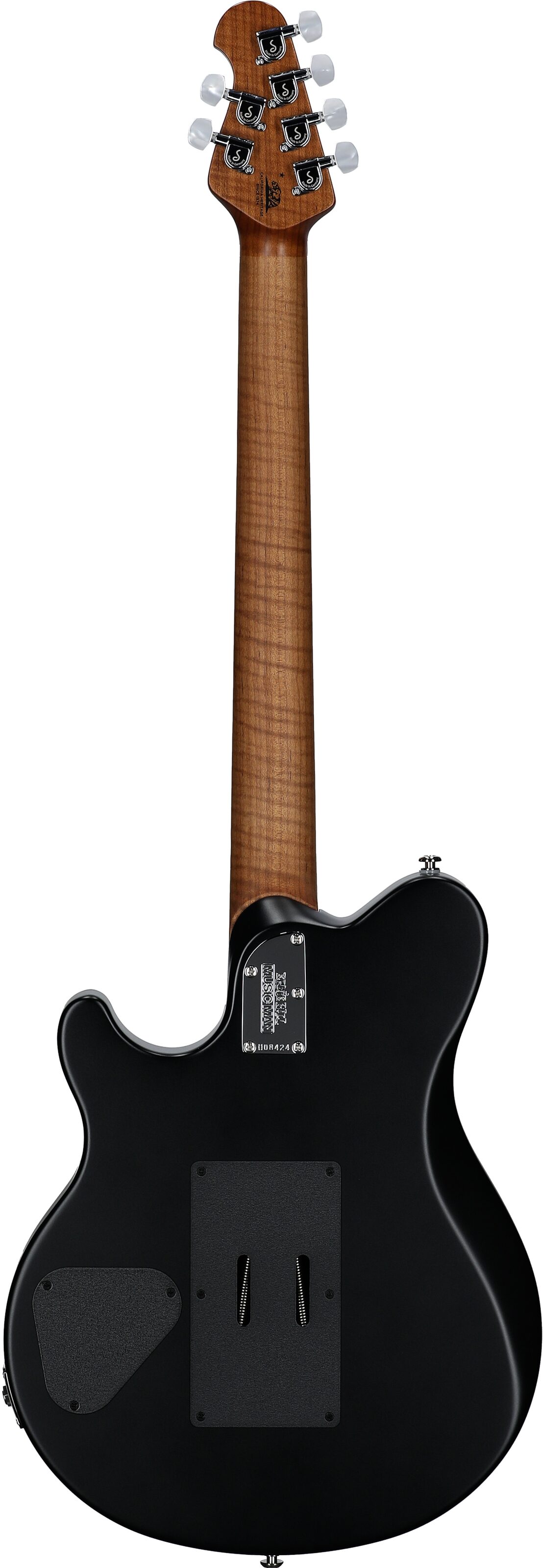 Ernie Ball Music Man Axis Electric Guitar (with Mono Gig Bag), Honey Pot Flame, with Mono Bag, Serial Number H08424, Full Straight Back