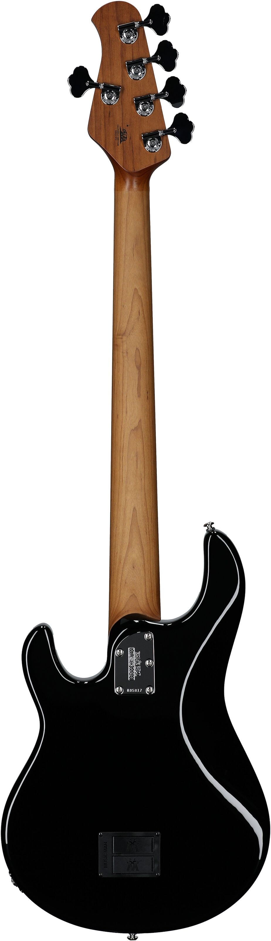 Ernie Ball Music Man StingRay 5 Special HH Electric Bass (with Case), Black, Serial Number K05817, Full Straight Back