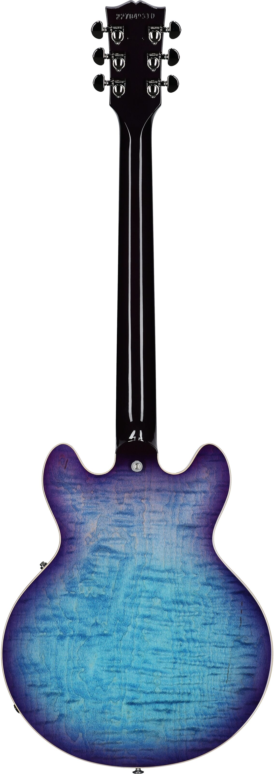 Gibson ES-339 Figured Electric Guitar (with Case), Blueberry Burst, Serial Number 227840310, Full Straight Back