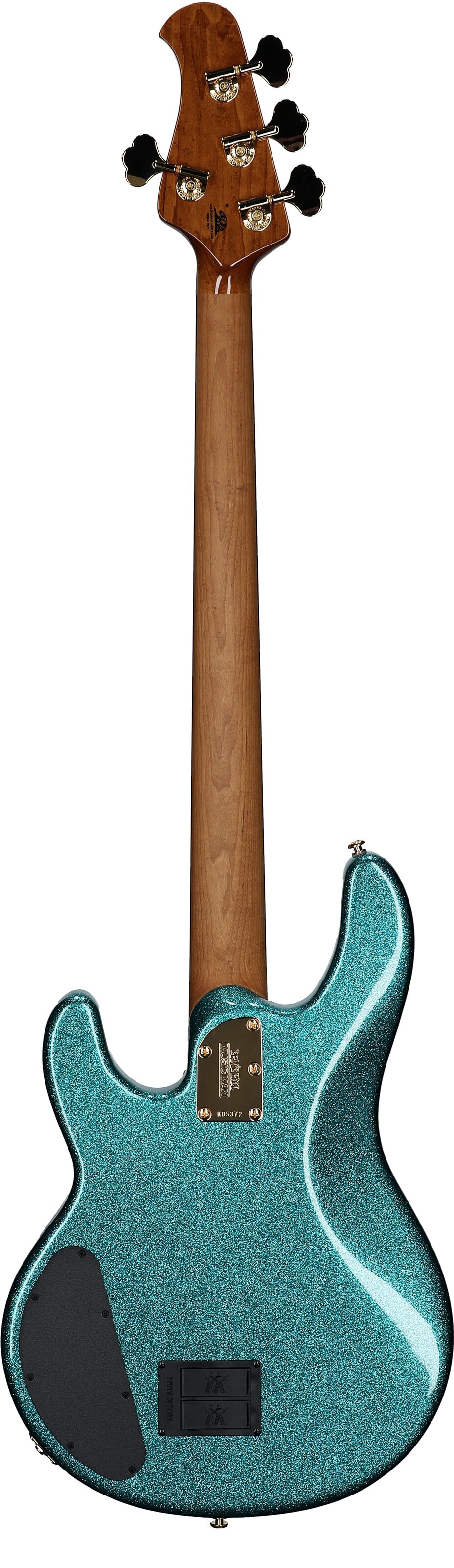 Ernie Ball Music Man StingRay Special HH Electric Bass (with Case), Ocean Sparkle, Serial Number K05372, Full Straight Back