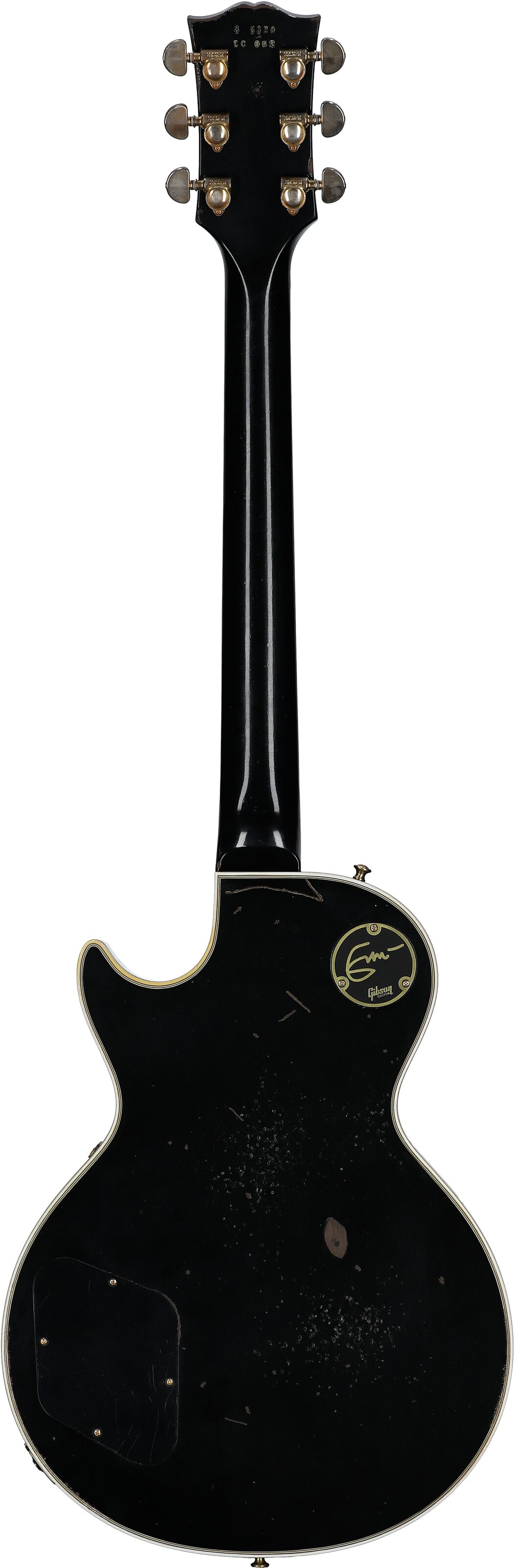Gibson Custom Shop Eric Clapton 1958 Les Paul Custom Electric Guitar, Ebony, Serial Number EC 052, Full Straight Back