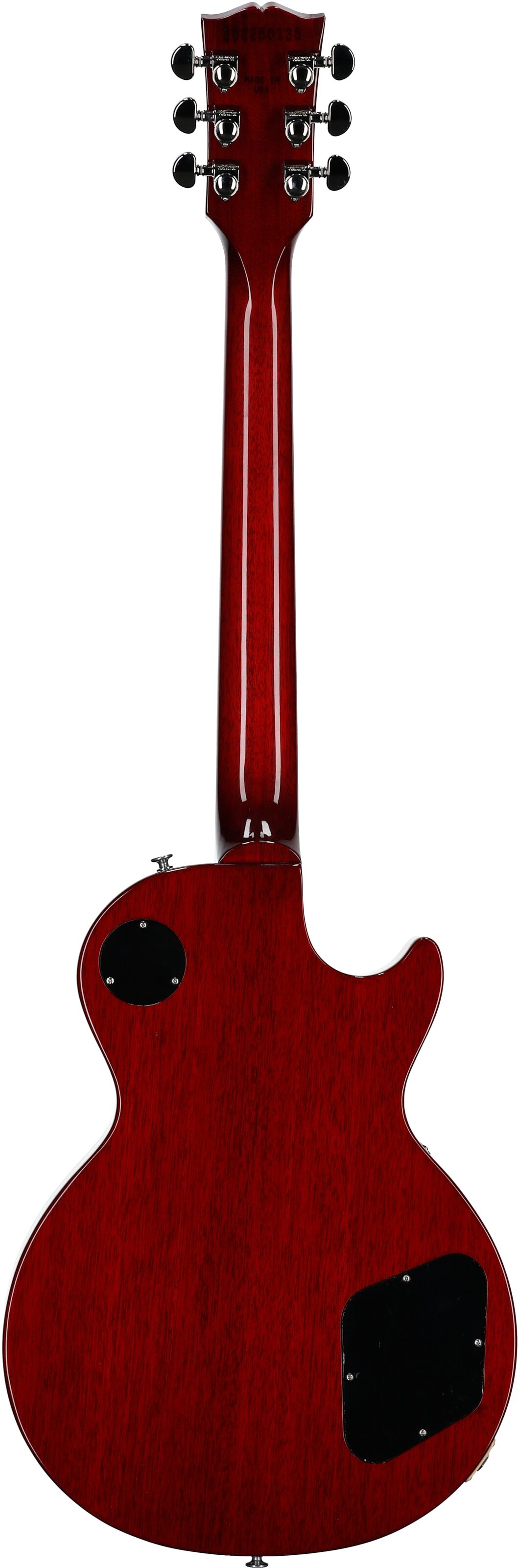 Gibson Les Paul Standard '60s Electric Guitar, Left-Handed (with Case), Bourbon Burst, Serial Number 202250135, Full Straight Back
