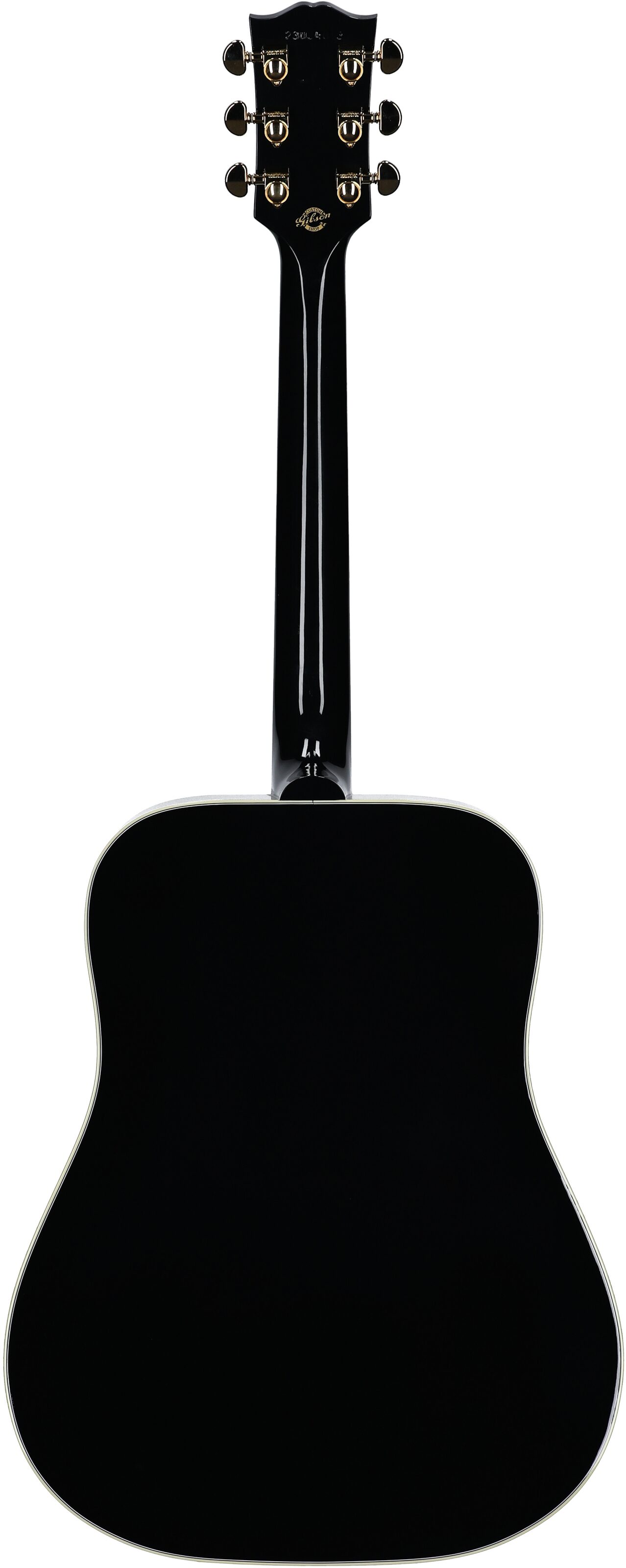 Gibson Hummingbird Custom Acoustic-Electric Guitar (with Case), Ebony, Serial Number 20304013, Full Straight Back