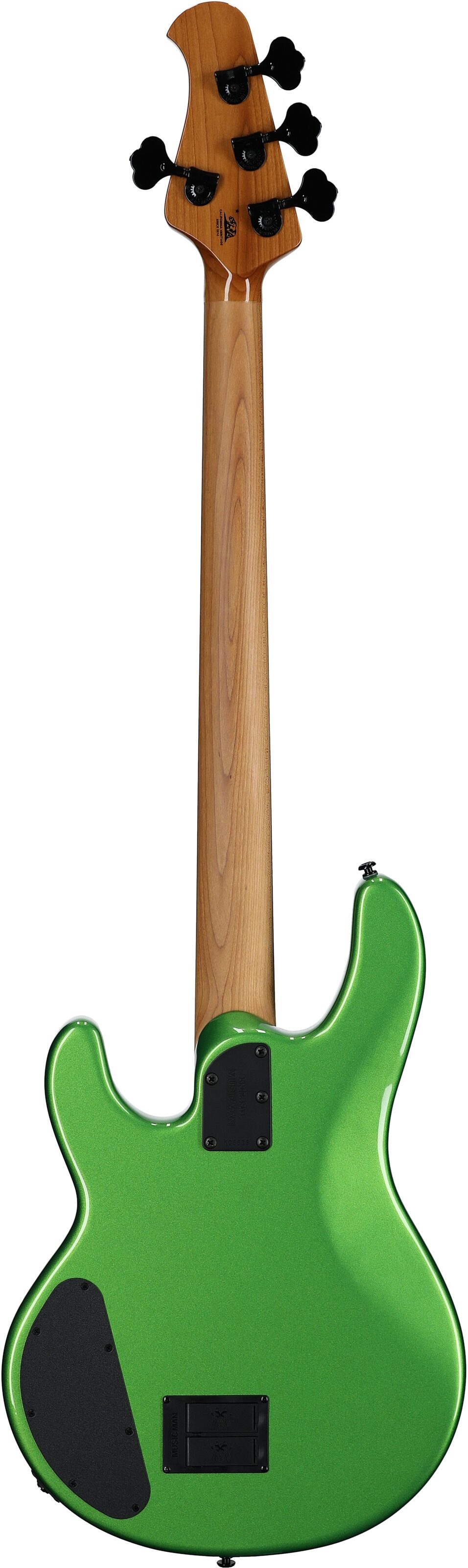Ernie Ball Music Man StingRay Special HH Electric Bass (with Case), Kiwi Green, Serial Number K06638, Full Straight Back