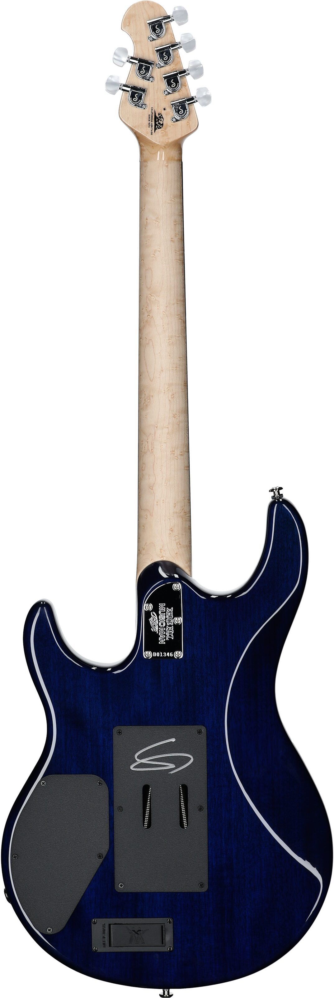 Ernie Ball Music Man BFR Luke 4 HSS Electric Guitar, Green Tide, Serial Number D01346, Full Straight Back