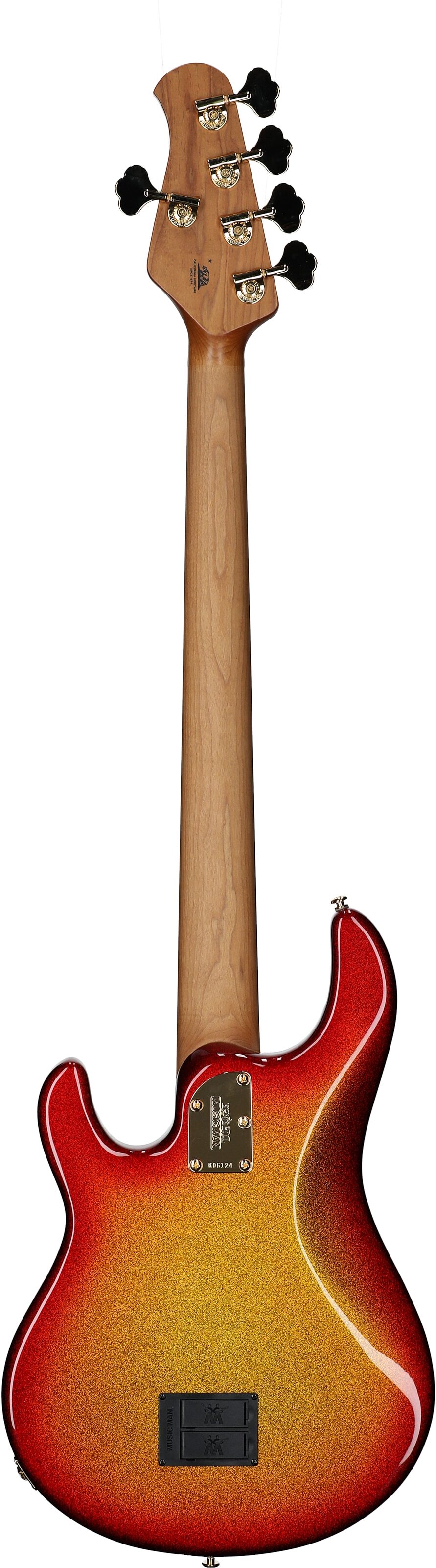 Ernie Ball Music Man StingRay 5 Special Electric Bass, 5-String (with Case), Cherry Punch, Serial Number K06124, Full Straight Back