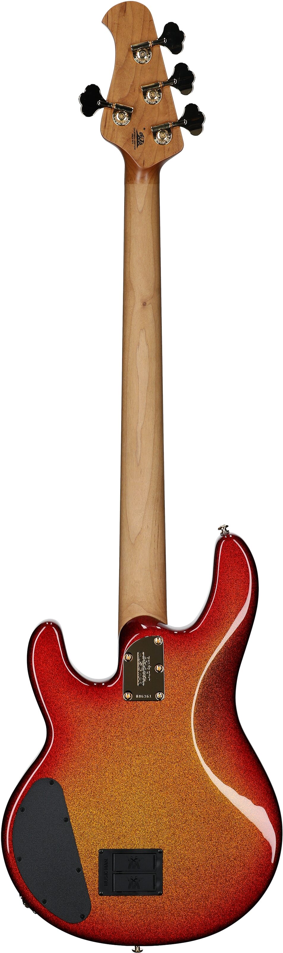 Ernie Ball Music Man StingRay Special HH Electric Bass (with Case), Cherry Punch, Serial Number K06361, Full Straight Back