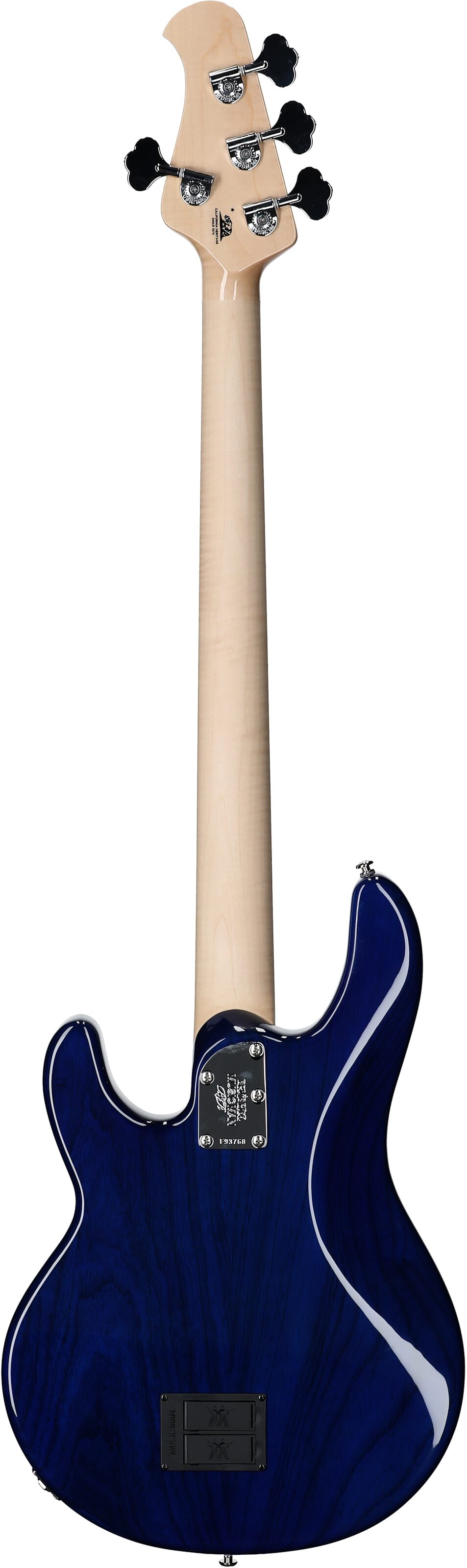 Ernie Ball Music Man BFR StingRay Special Electric Bass, Paua Blue, Serial Number F93768, Full Straight Back