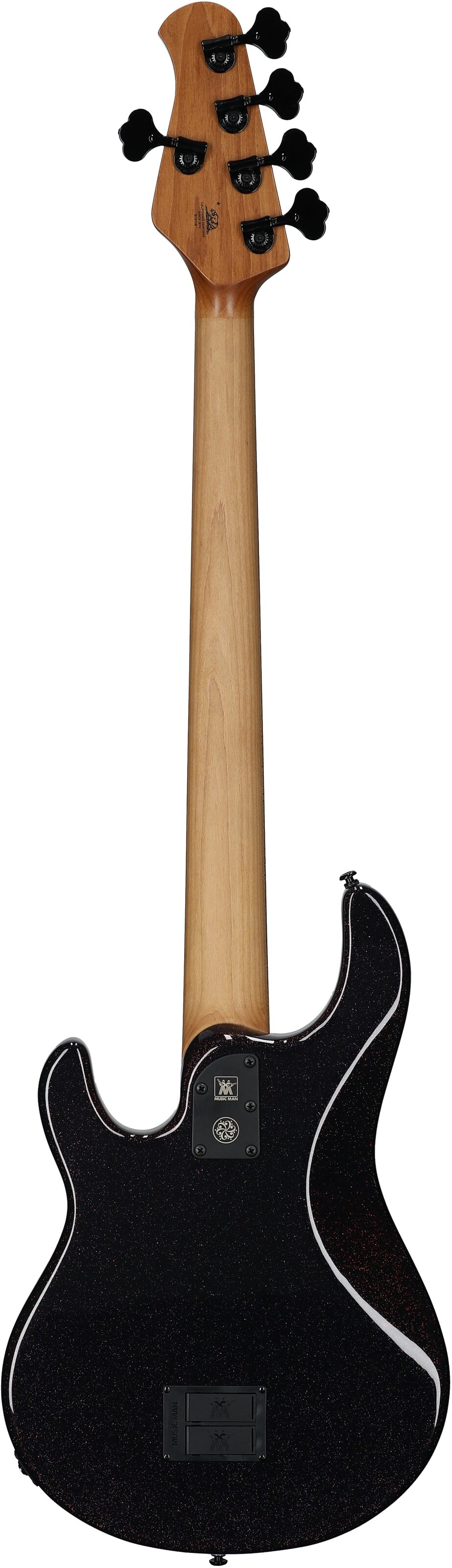 Ernie Ball Music Man DarkRay 5 Electric Bass Guitar (with Case), Dark Rainbow, Serial Number S12118, Full Straight Back