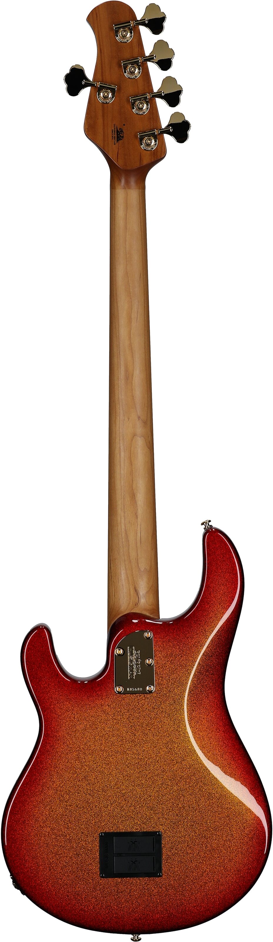 Ernie Ball Music Man StingRay 5 Special HH Electric Bass (with Case), Cherry Punch, Ebony Fretboard, Serial Number K05680, Full Straight Back