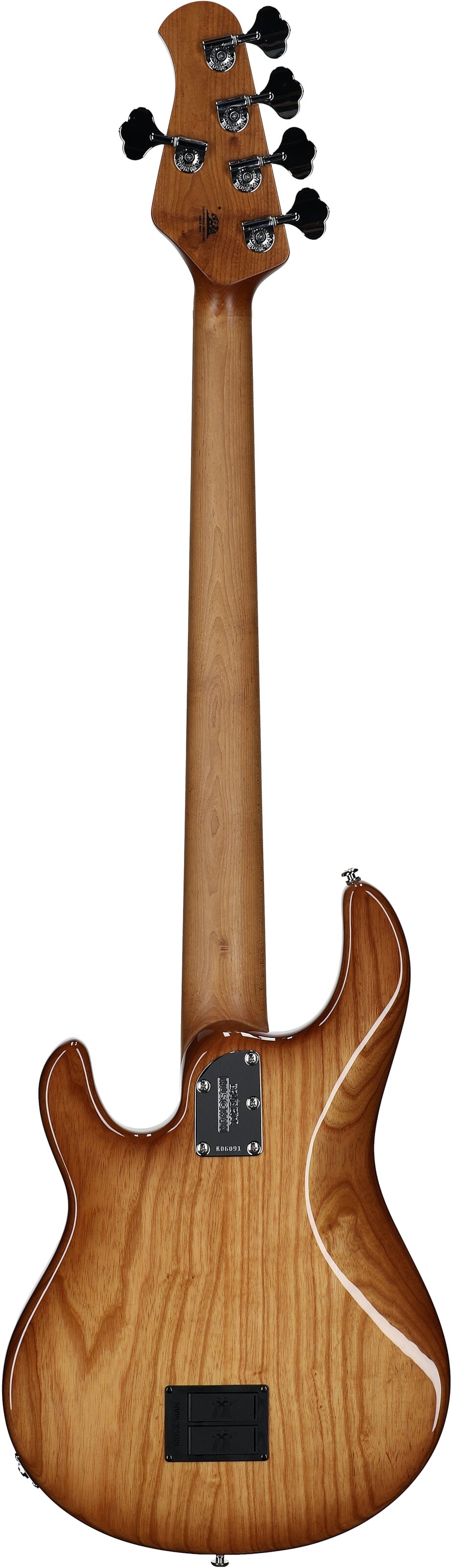 Ernie Ball Music Man StingRay 5 Special HH Electric Bass (with Case), Hot Honey, Serial Number K06091, Full Straight Back