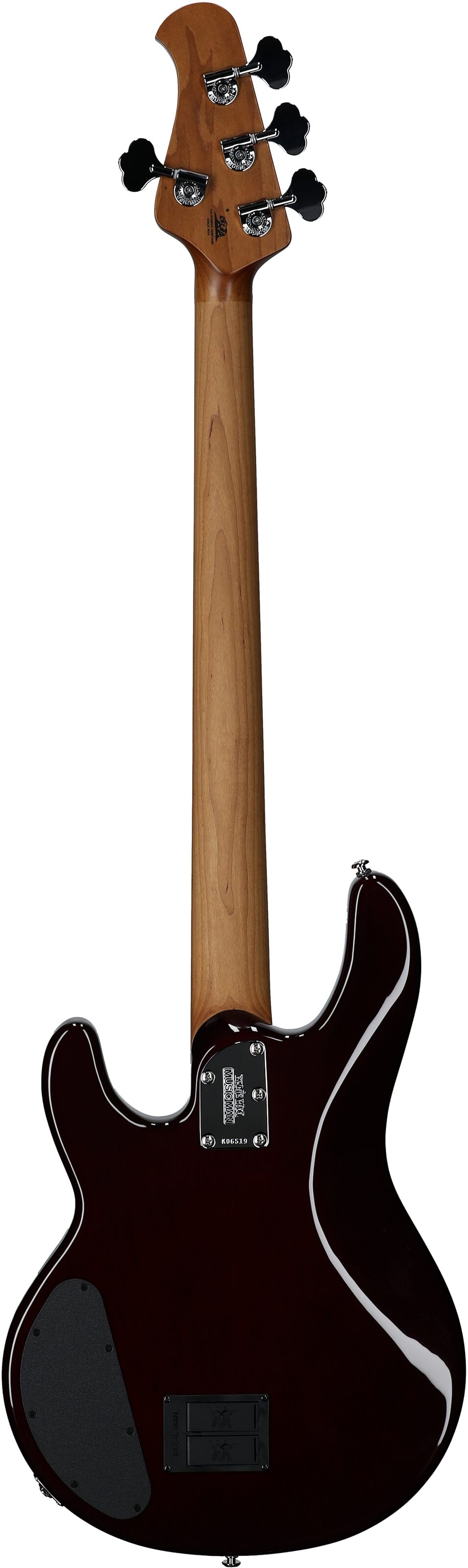 Ernie Ball Music Man StingRay Special HH Electric Bass (with Case), Oxblood, Serial Number K06519, Full Straight Back
