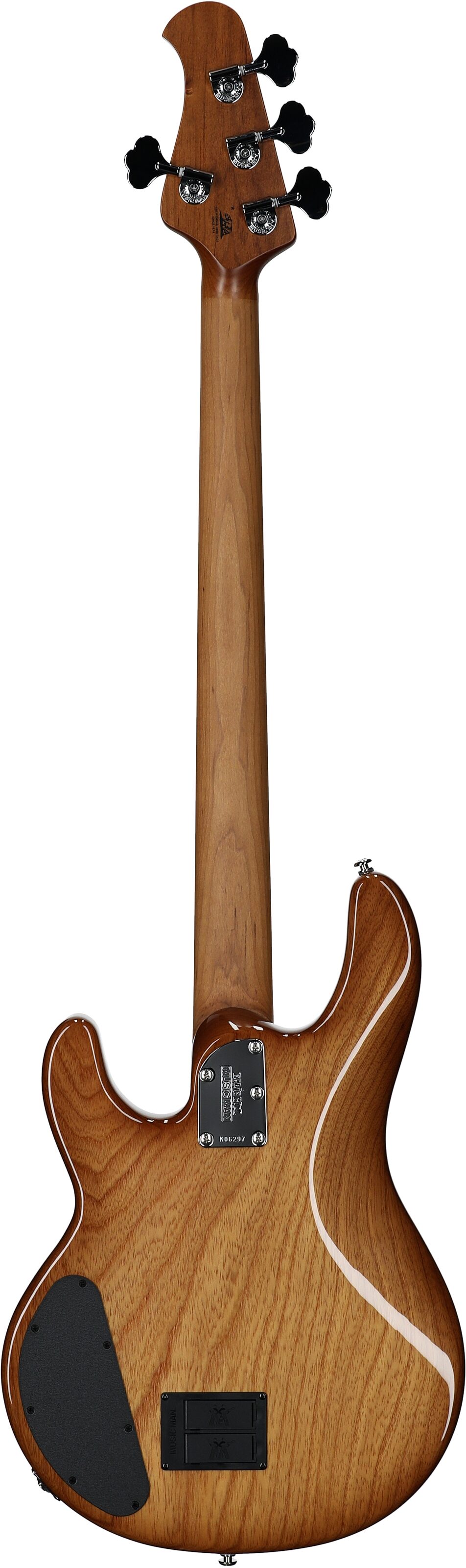 Ernie Ball Music Man StingRay Special HH Electric Bass (with Case), Hot Honey, Serial Number K06297, Full Straight Back