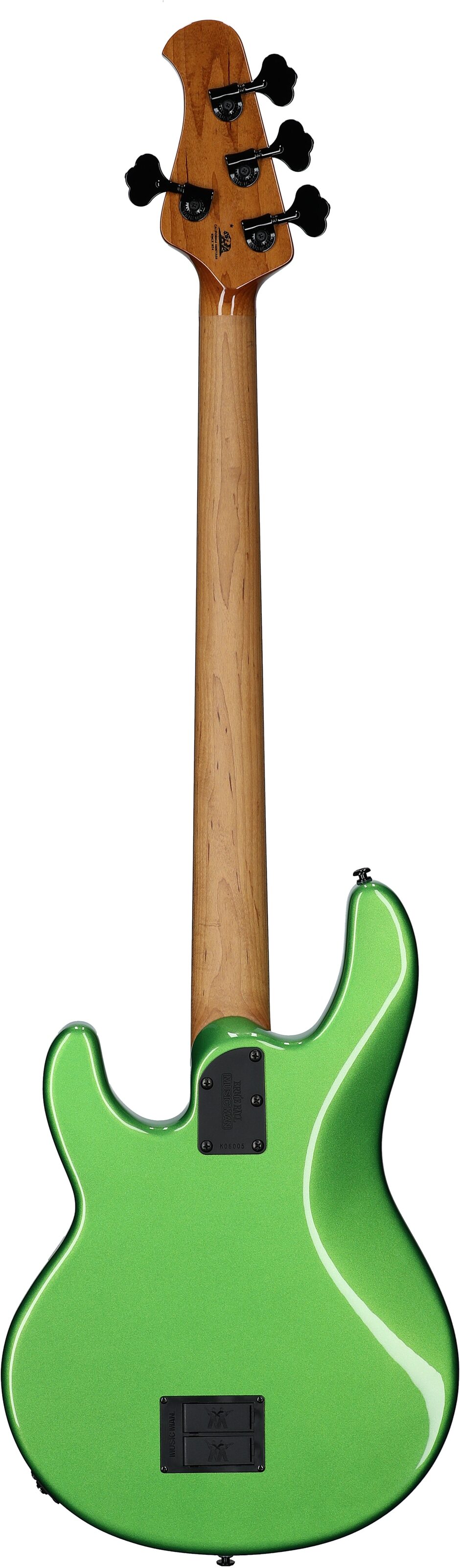 Ernie Ball Music Man StingRay Special Electric Bass (with Mono Case), Kiwi Green, Serial Number K06005, Full Straight Back