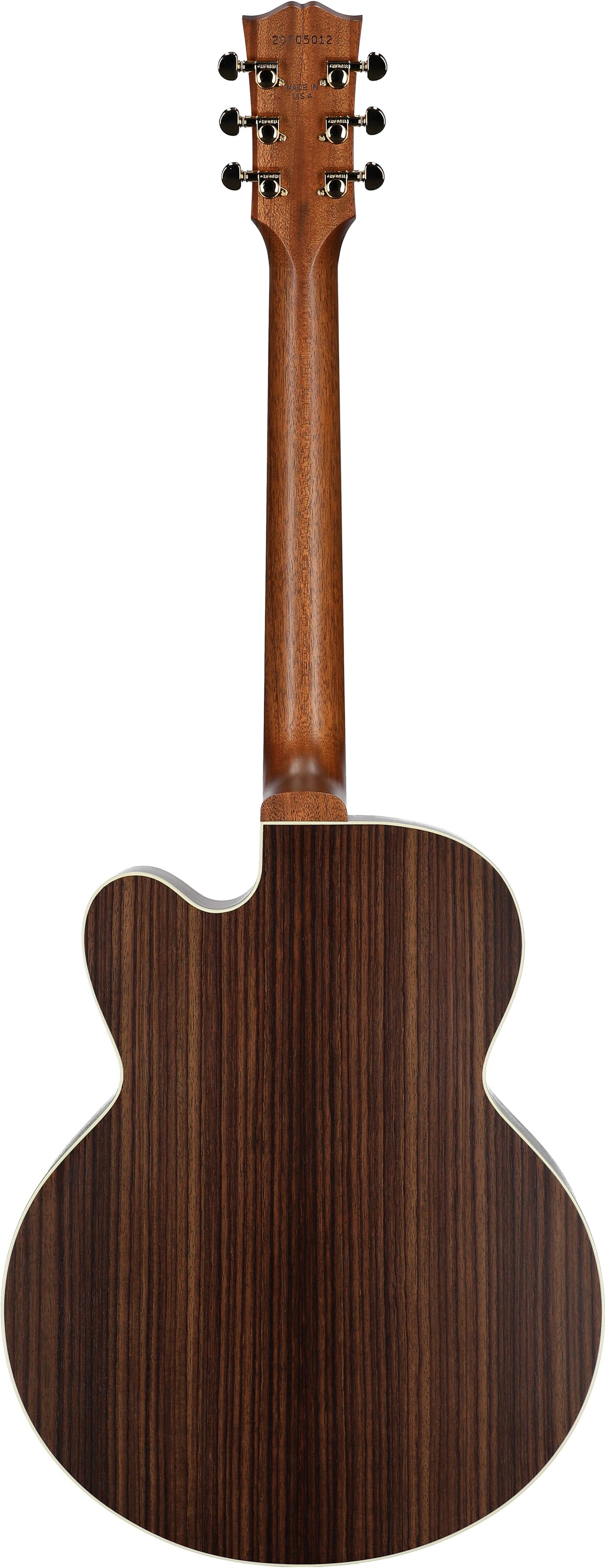 Gibson Parlor Rosewood EC Acoustic-Electric Guitar (with Case), Rosewood Burst, Serial Number 20705012, Full Straight Back