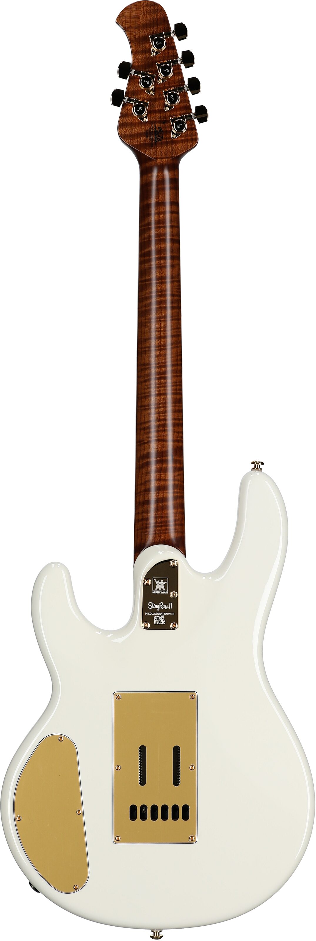 Ernie Ball Music Man StingRay II Cory Wong Deluxe Electric Guitar, Pearl White, Serial Number S12049, Full Straight Back
