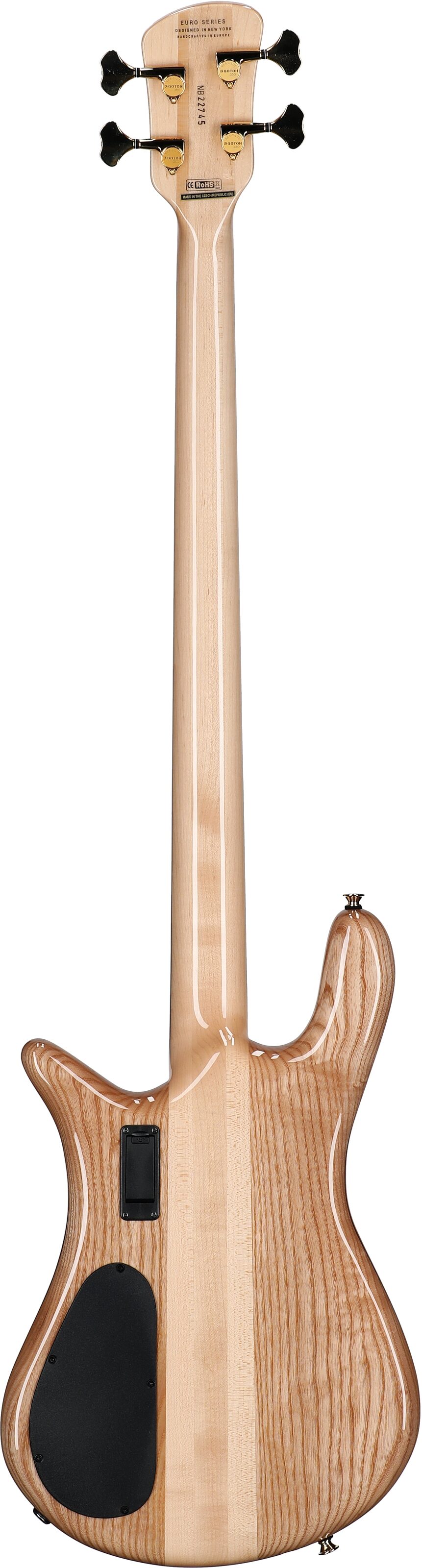 Spector Euro 4 Custom Electric Bass (with Gig Bag), Natural Gloss, Serial Number 21211nb22745, Full Straight Back