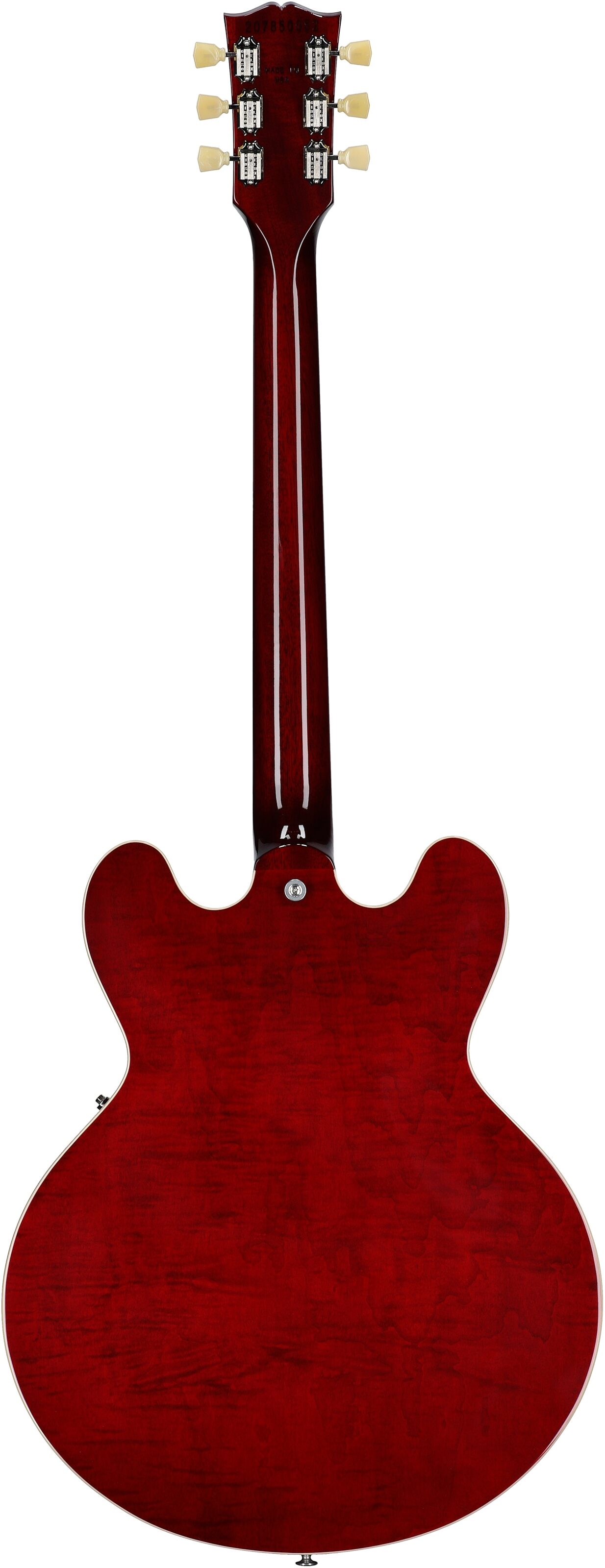 Gibson ES-335 Figured Electric Guitar (with Case), Sixties Cherry, Serial Number 207850052, Full Straight Back