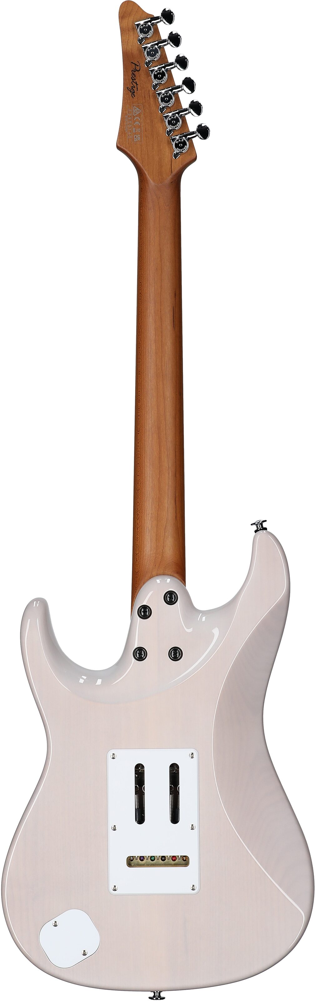 Ibanez AZ2204N Prestige Electric Guitar (with Case), Antique White Blonde, Serial Number 210002F2500140, Full Straight Back