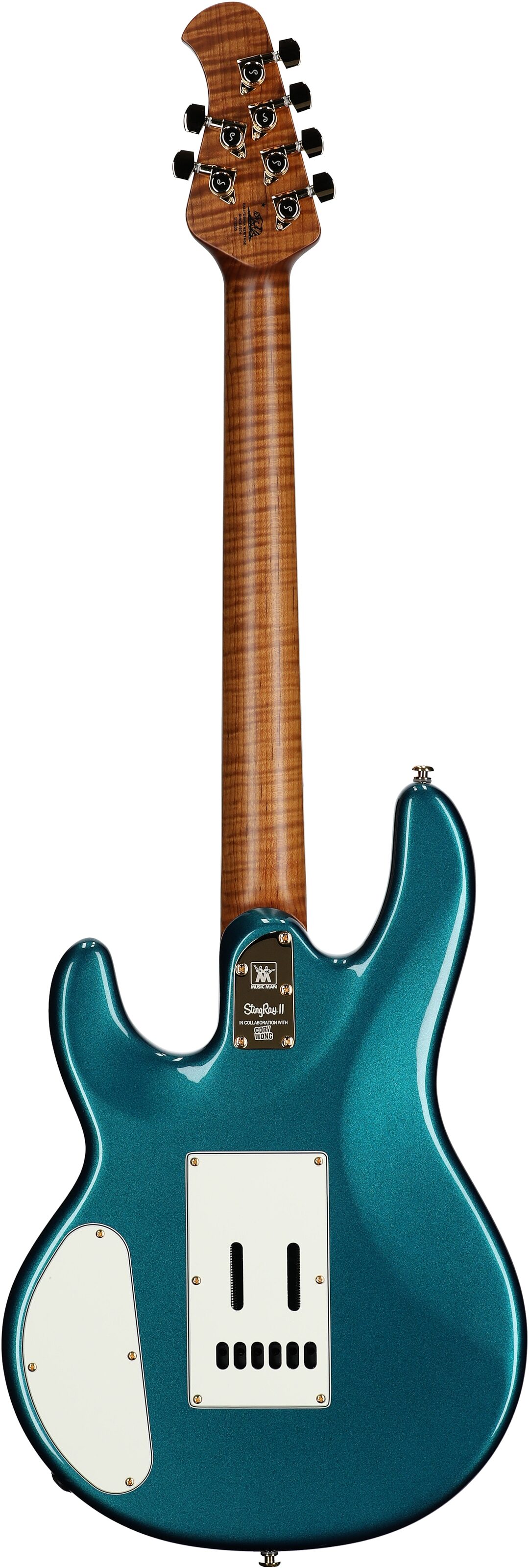 Ernie Ball Music Man StingRay II Cory Wong Deluxe Electric Guitar, Pine Green, Serial Number S12335, Full Straight Back