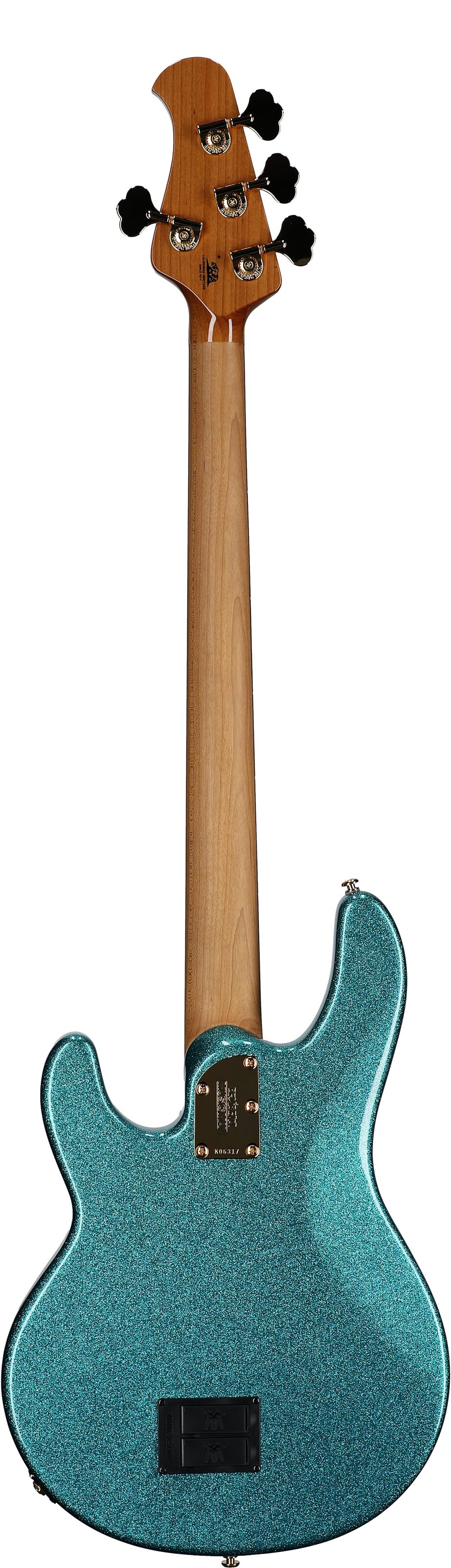 Ernie Ball Music Man StingRay Special Electric Bass (with Mono Case), Ocean Sparkle, Serial Number K06317, Full Straight Back