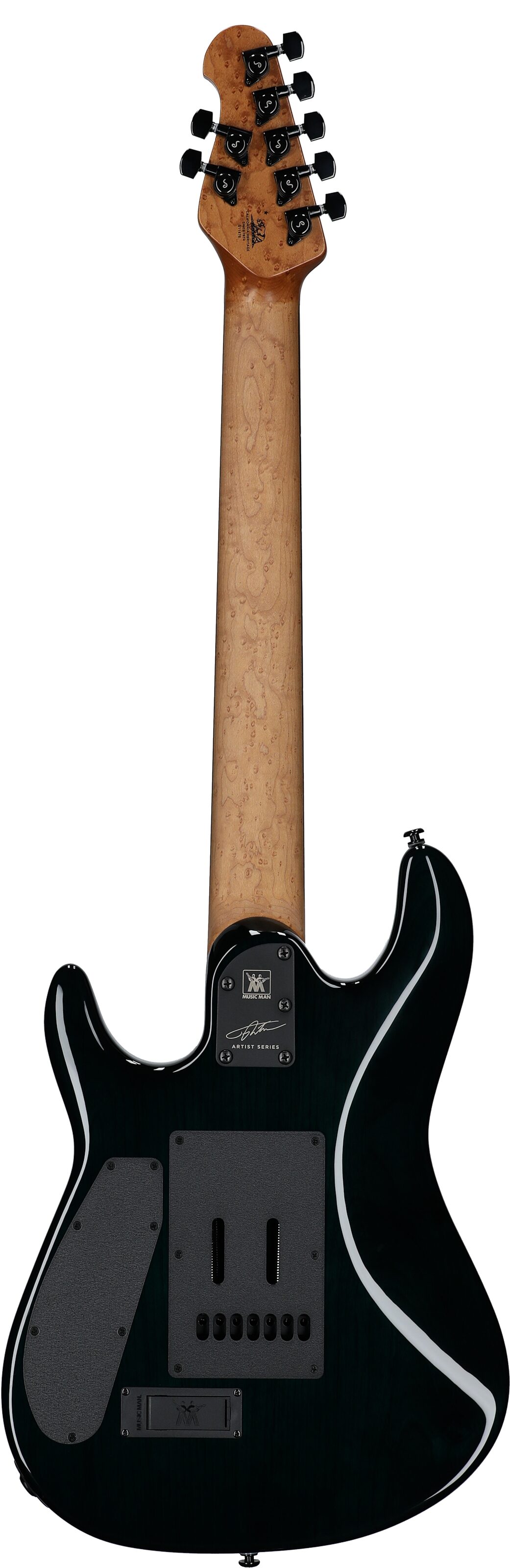 Ernie Ball Music Man Jason Richardson Cutlass HT Electric Guitar, 7-String (with Gig Bag), Kokiri Forest Green, Serial Number S11476, Full Straight Back