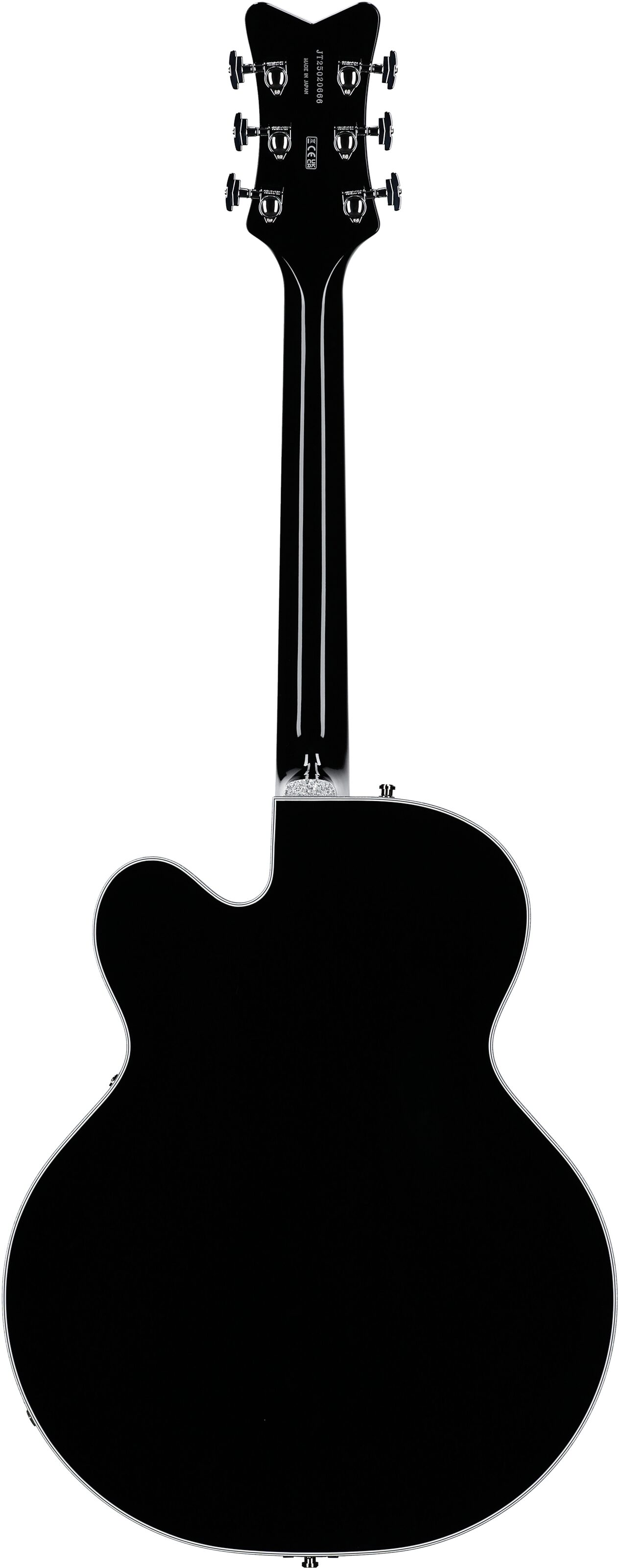 Gretsch Pro Collection Falcon Electric Guitar (with Case), Black, Serial Number JT25020666, Full Straight Back