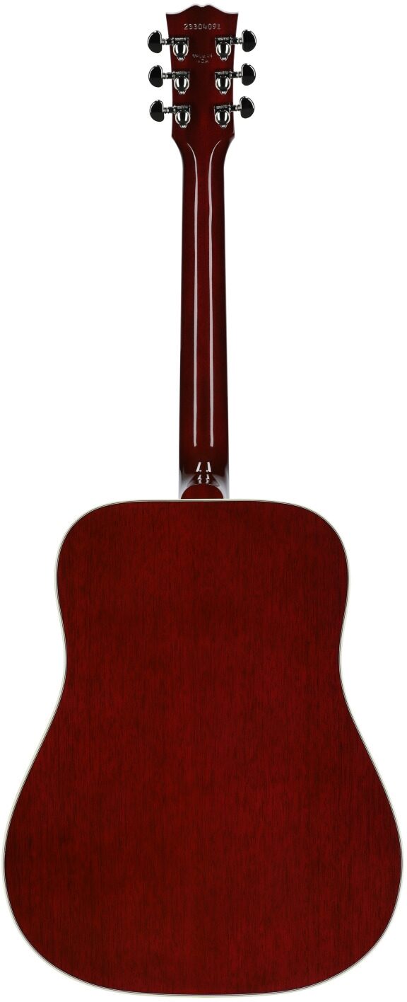 Gibson Limited Edition Hummingbird Standard Acoustic-Electric Guitar (with Case), Wine Red, Serial Number 23304091, Full Straight Back
