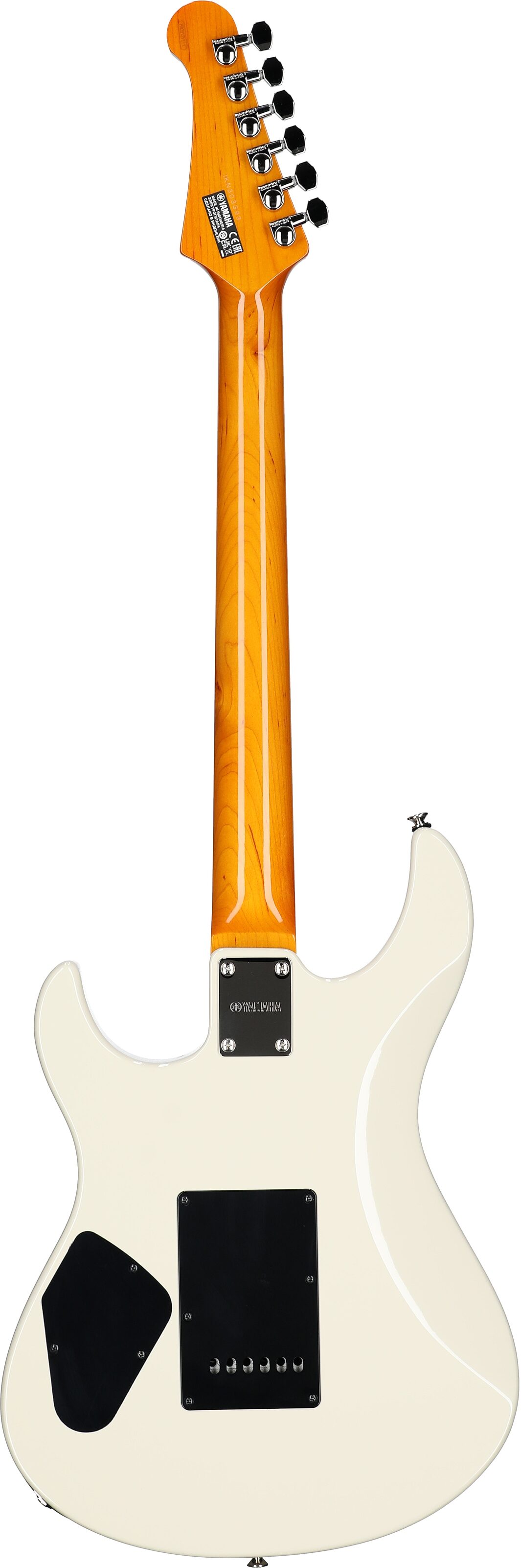 Yamaha 612VIIX Pacifica Electric Guitar, Vintage White, Full Straight Back