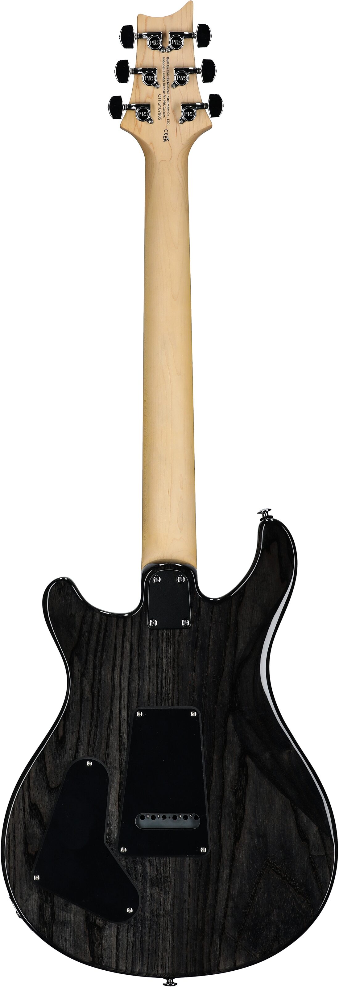 PRS Paul Reed Smith SE Swamp Ash Special Electric Guitar (with Gig Bag), Charcoal, Full Straight Back