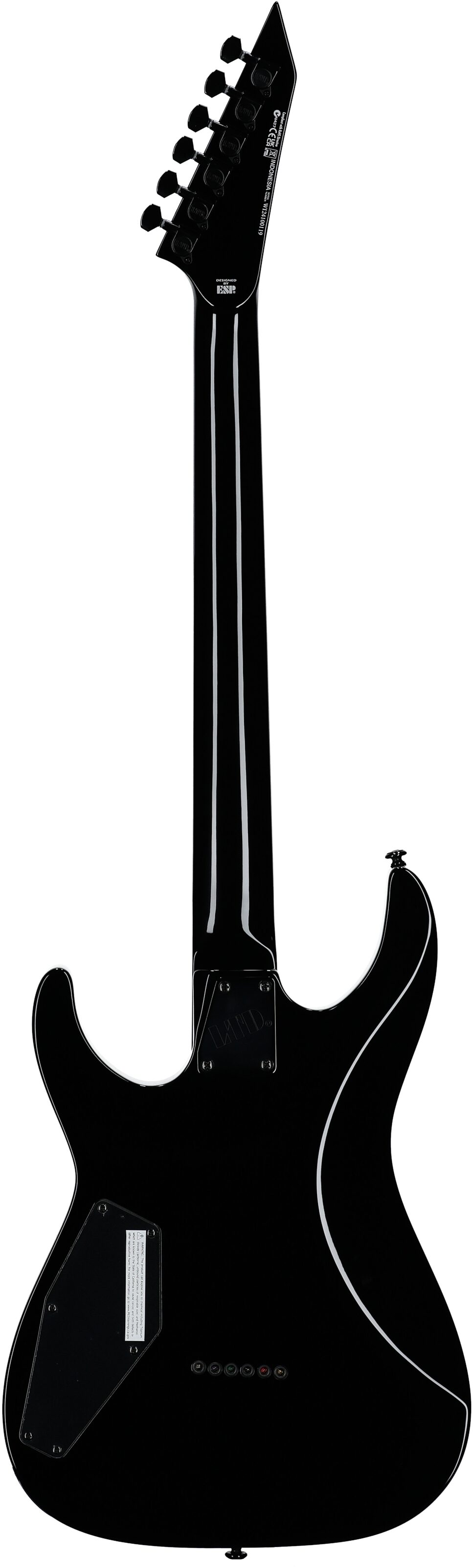 ESP LTD M-201 Baritone HT Electric Guitar, Black, Full Straight Back