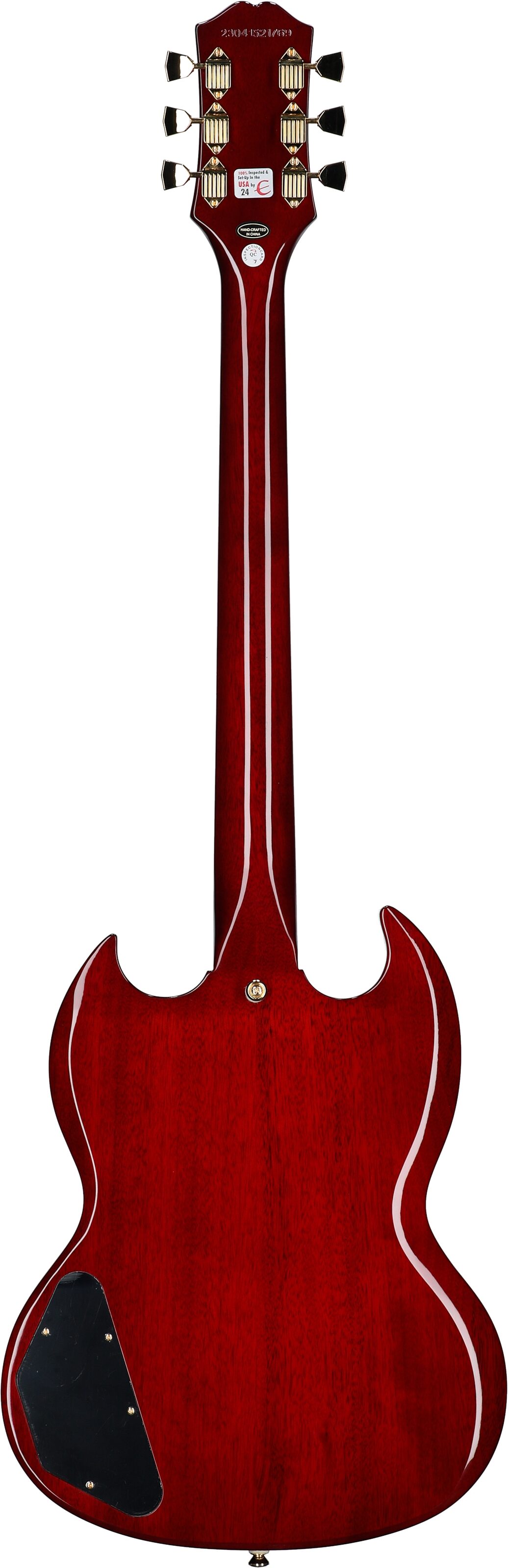 Epiphone Joe Bonamassa 1963 SG Custom Electric Guitar (with Custom Hard Case), Dark Wine Red, Full Straight Back