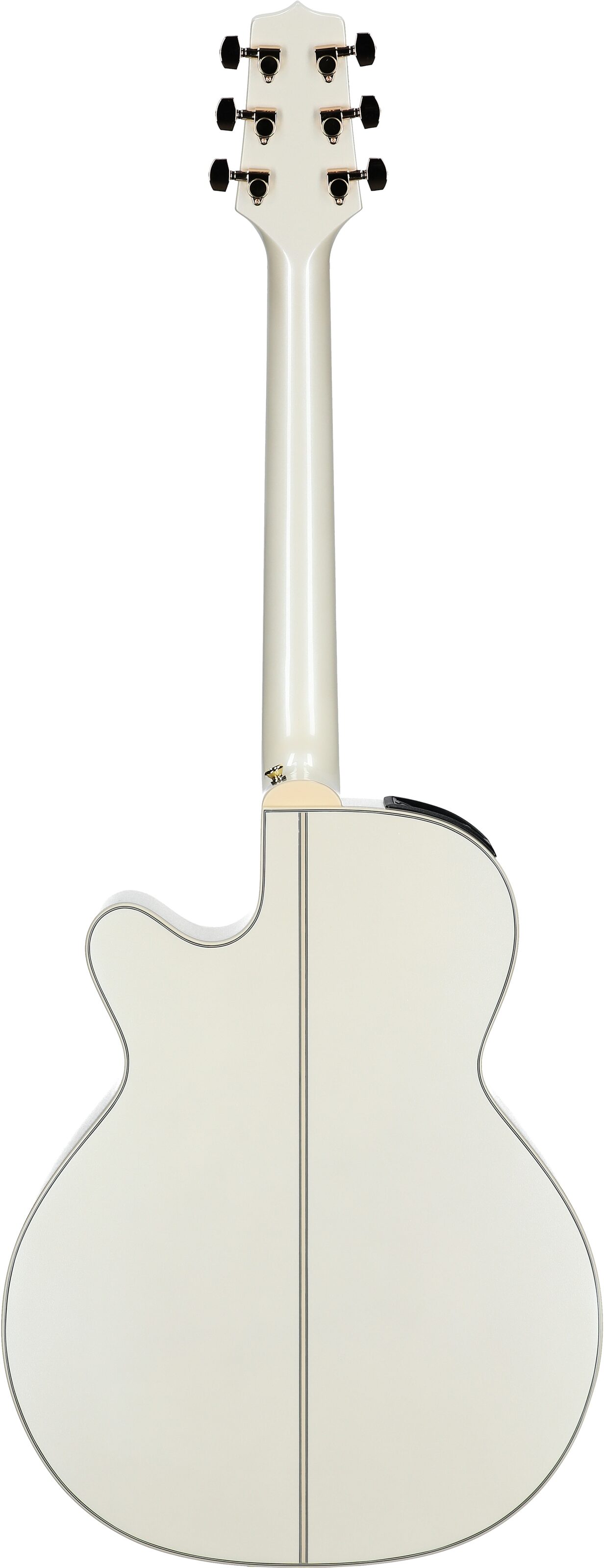 Takamine GN37CE Acoustic-Electric Guitar (with Gig Bag), Pearl White, Full Straight Back