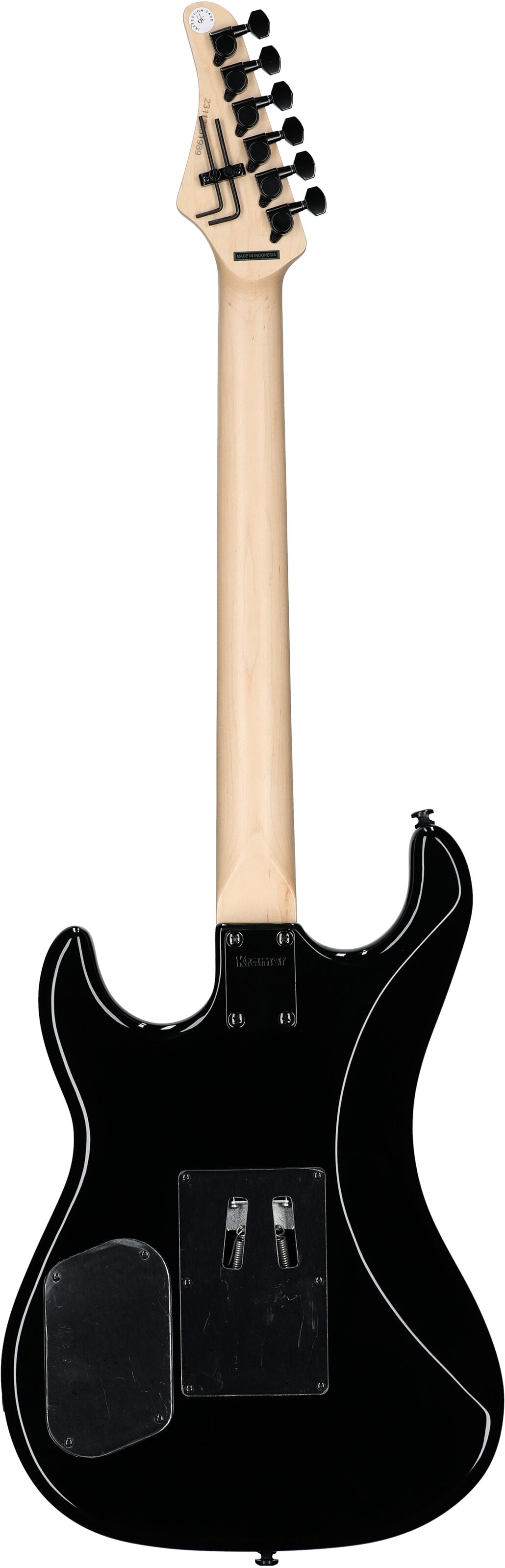 Kramer Pacer Carrera Electric Guitar, (with Gig Bag), Ebony, Full Straight Back
