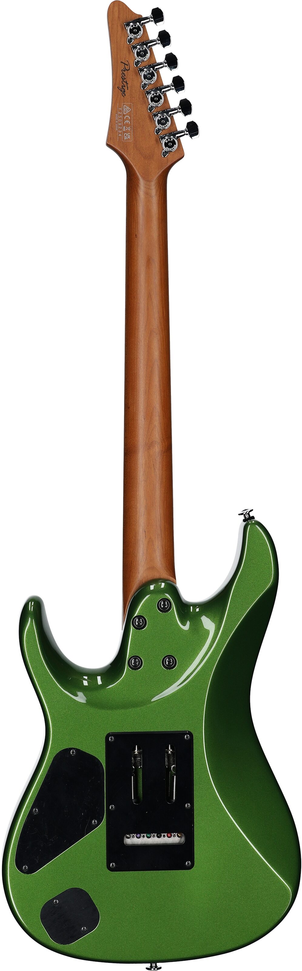 Ibanez Prestige AZ2402 Electric Guitar (with Case), Apple Green Metallic, Full Straight Back