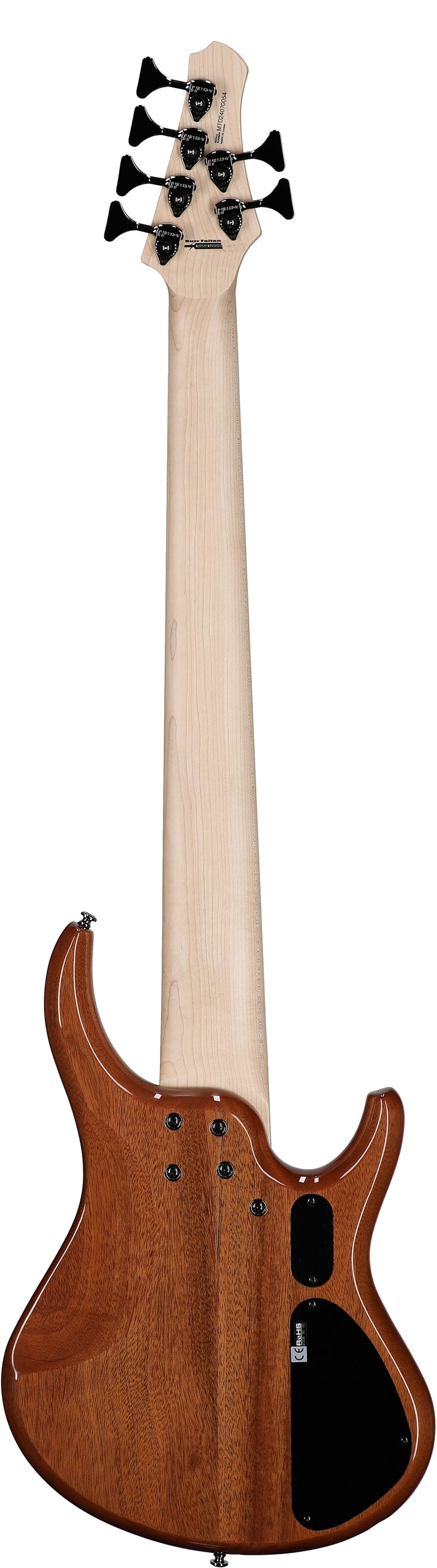 MTD Kingston Z6MP Electric Bass, 6-String (with Maple Fingerboard), Natural, Full Straight Back