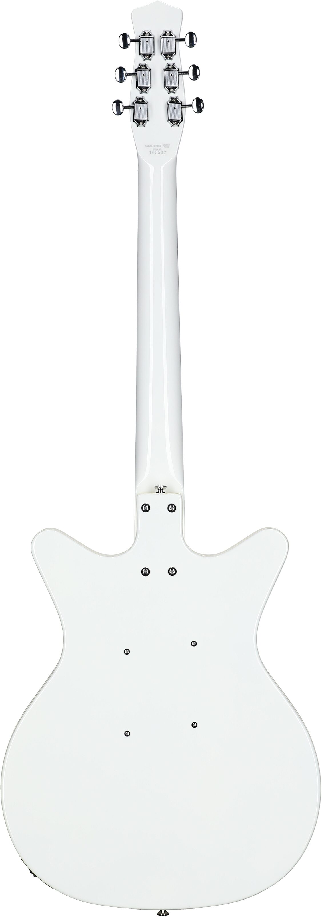 Danelectro '59 MOD NOS Electric Guitar, White, Full Straight Back
