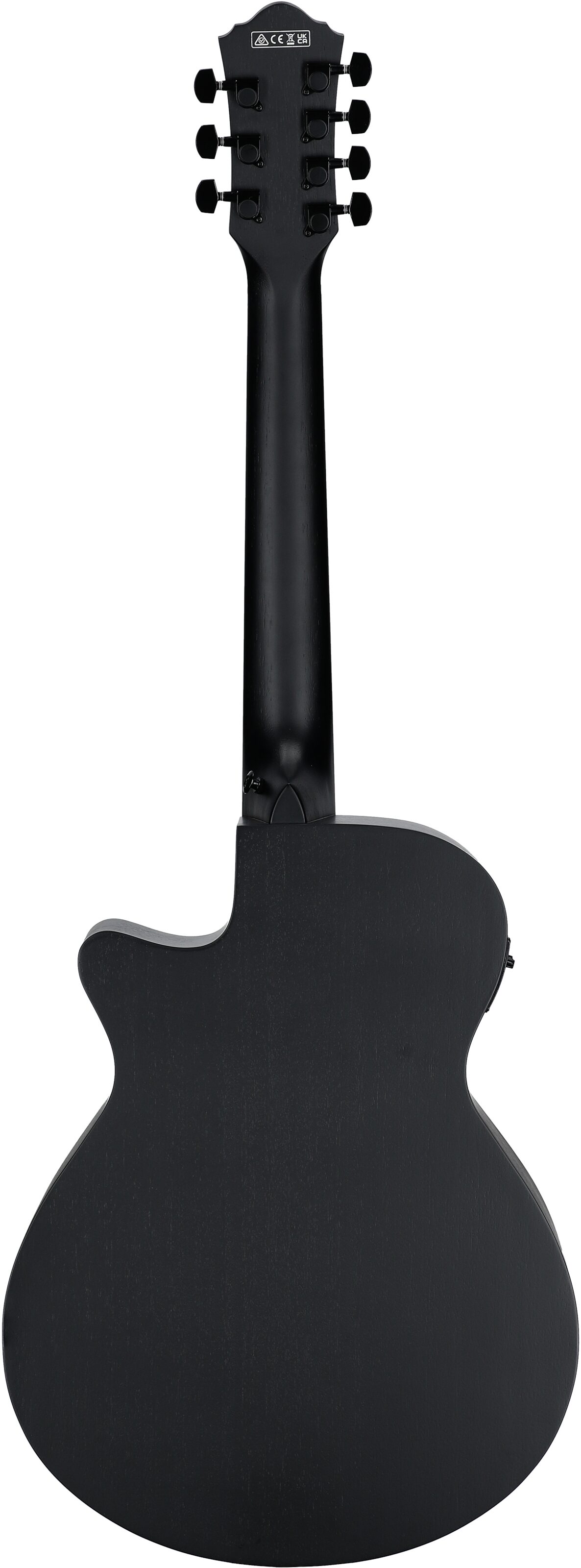 Ibanez AEG721 Acoustic-Electric Guitar, Black Out, Full Straight Back