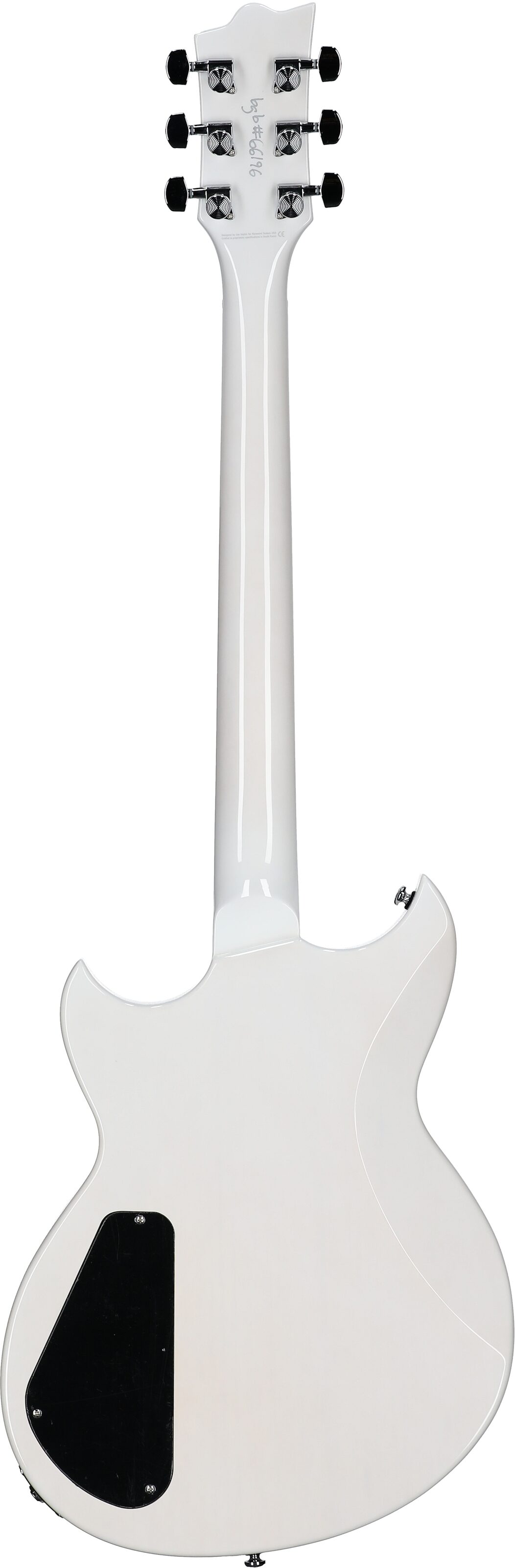 Reverend Sensei H90 Electric Guitar, Transparent White, Full Straight Back