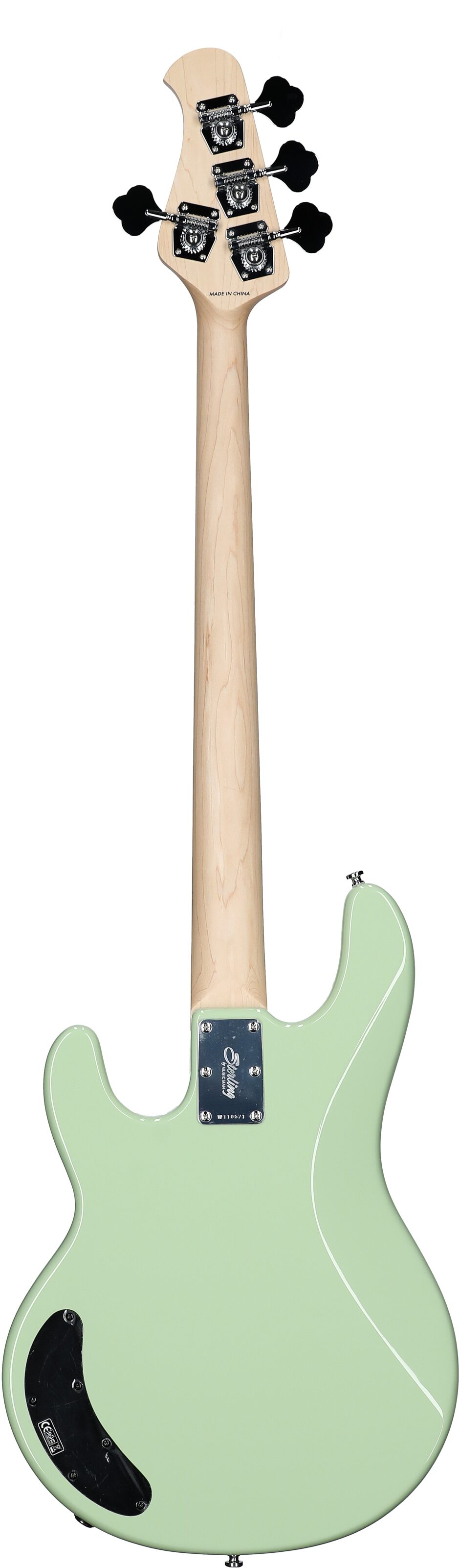 Sterling Intro Series StingRay Electric Bass, Misty Green, Full Straight Back