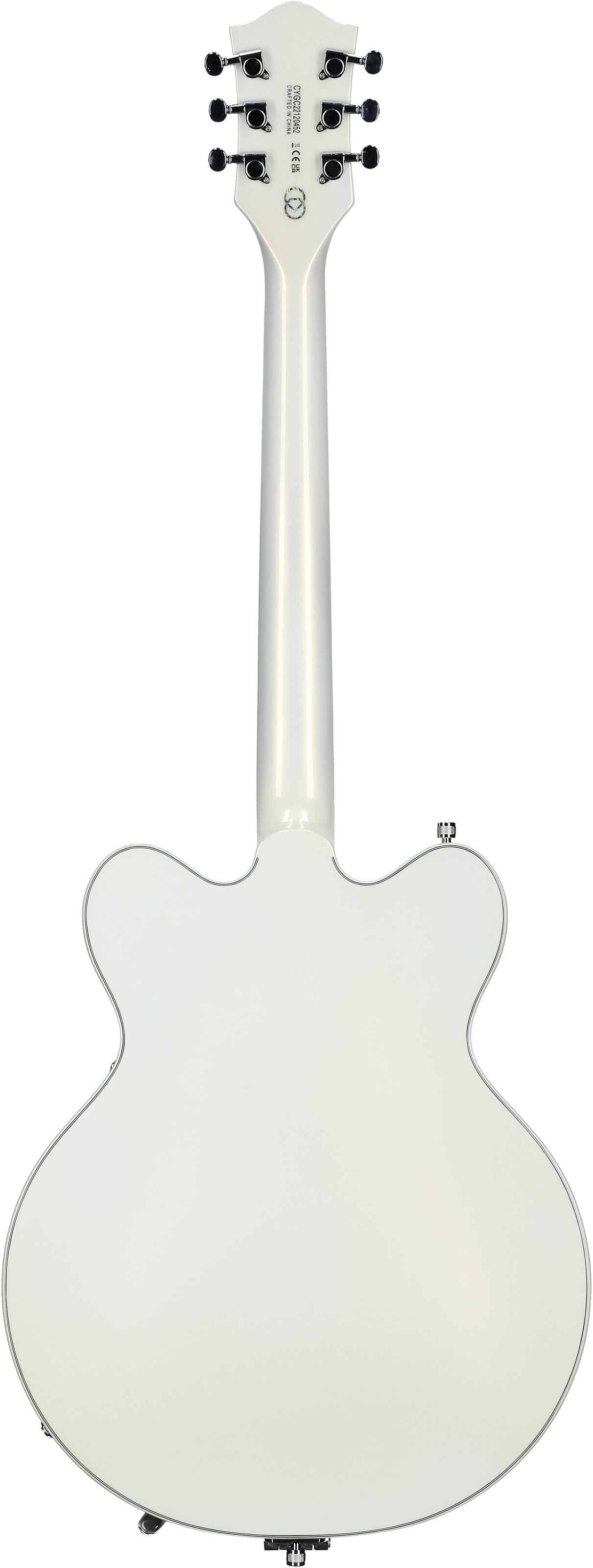 Gretsch G5622T-140 Electromatic 140th Anniversary Block Double-Cut Electric Guitar, Pearl, Full Straight Back