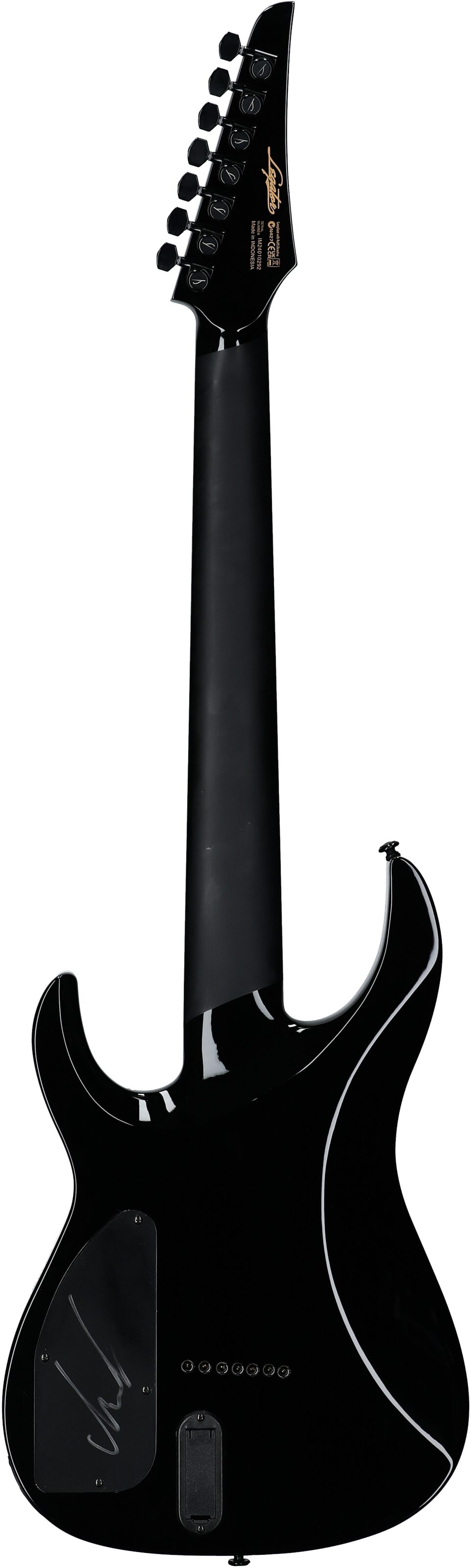 Legator Ninja 7 Slaughter Series Electric Guitar, 7-String, Demolisher Black , Full Straight Back