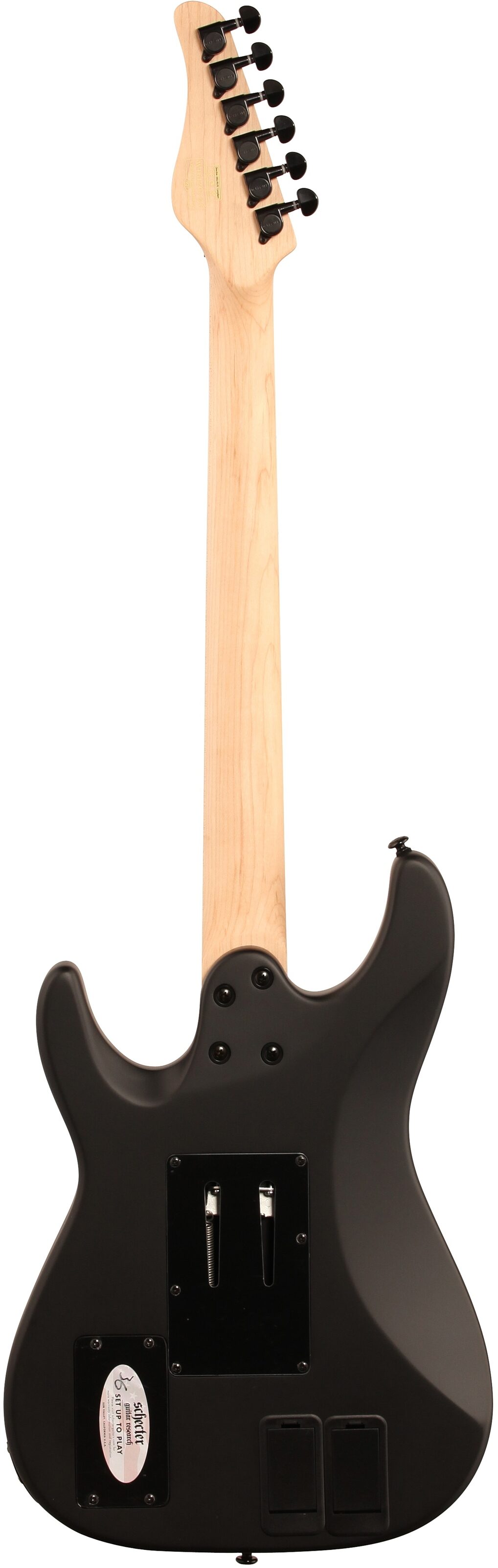 Schecter Sun Valley Super Shredder FR S Electric Guitar, Satin Black, Full Straight Back