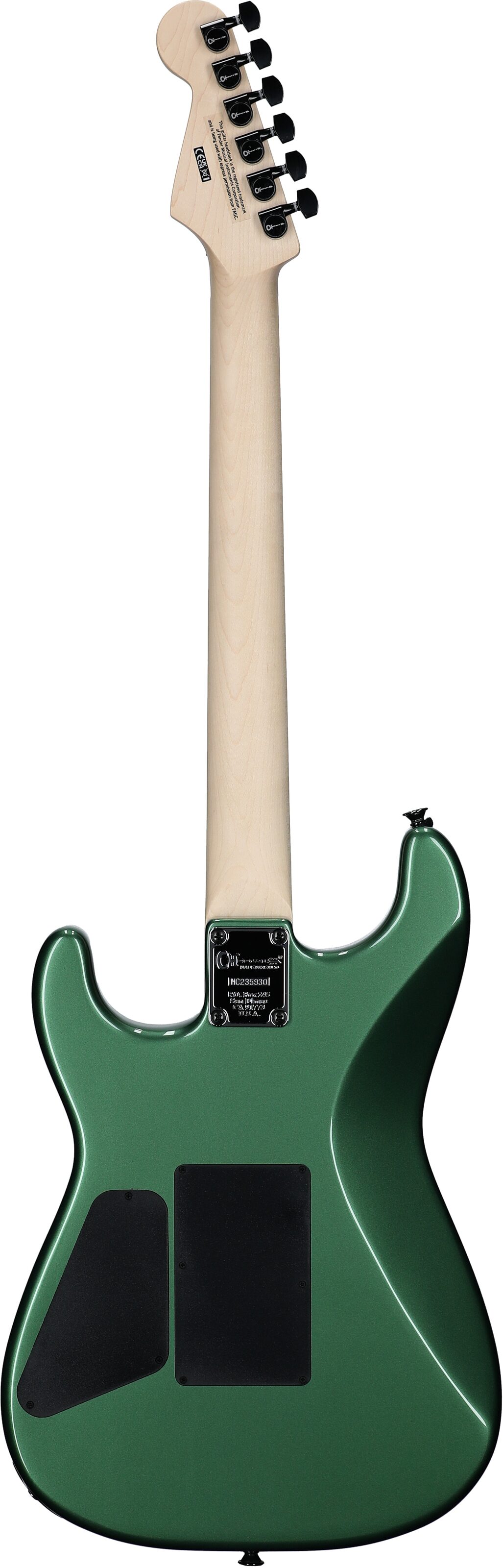 Charvel Pro-Mod SD1 HH FR Electric Guitar, with Maple Fingerboard, Pelham Green, Full Straight Back