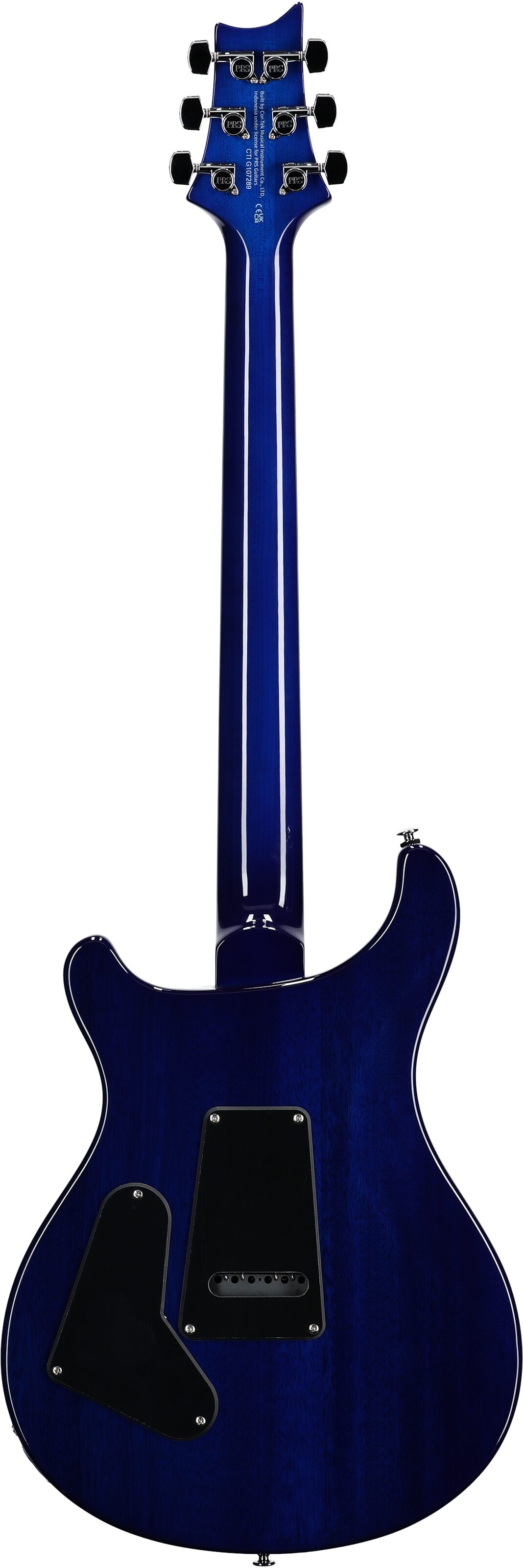 PRS Paul Reed Smith SE Custom 24 Electric Guitar (with Gig Bag), Lake Blue, Full Straight Back