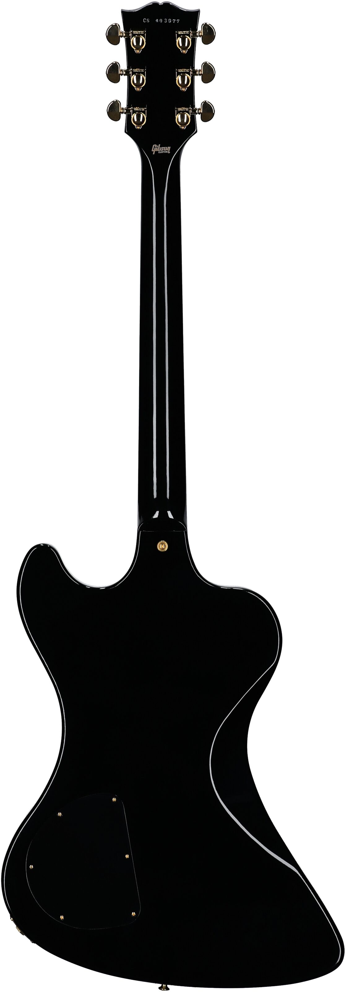 Gibson Custom Shop RD Custom Electric Guitar (with Case), Ebony, with Gold Hardware, Full Straight Back